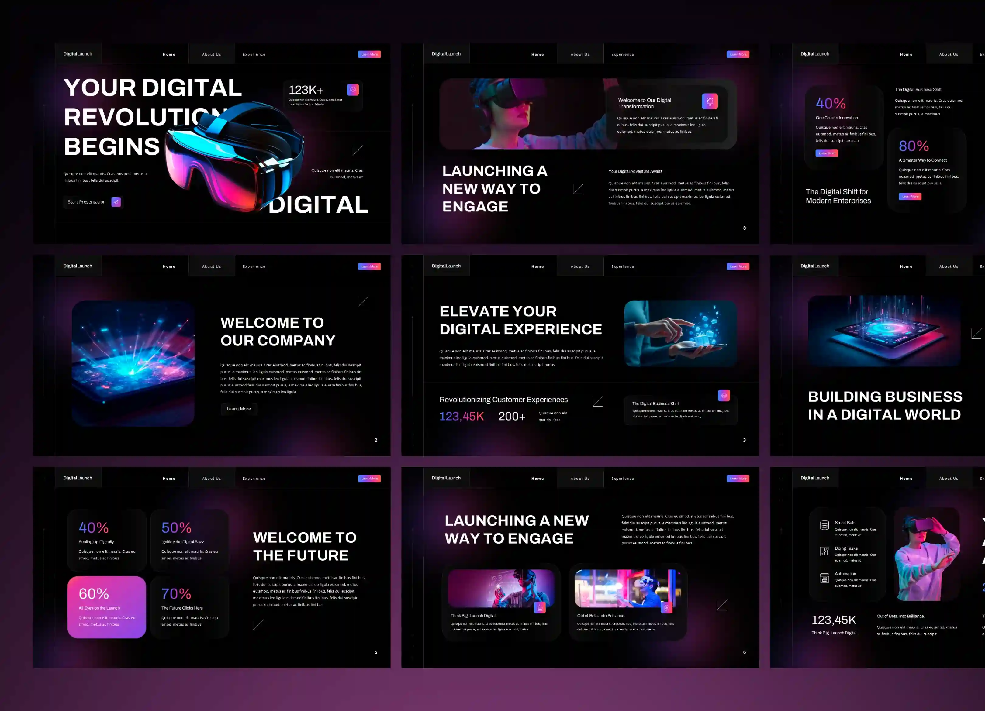 Digital Launch — Modern & Futuristic Business Presentationss