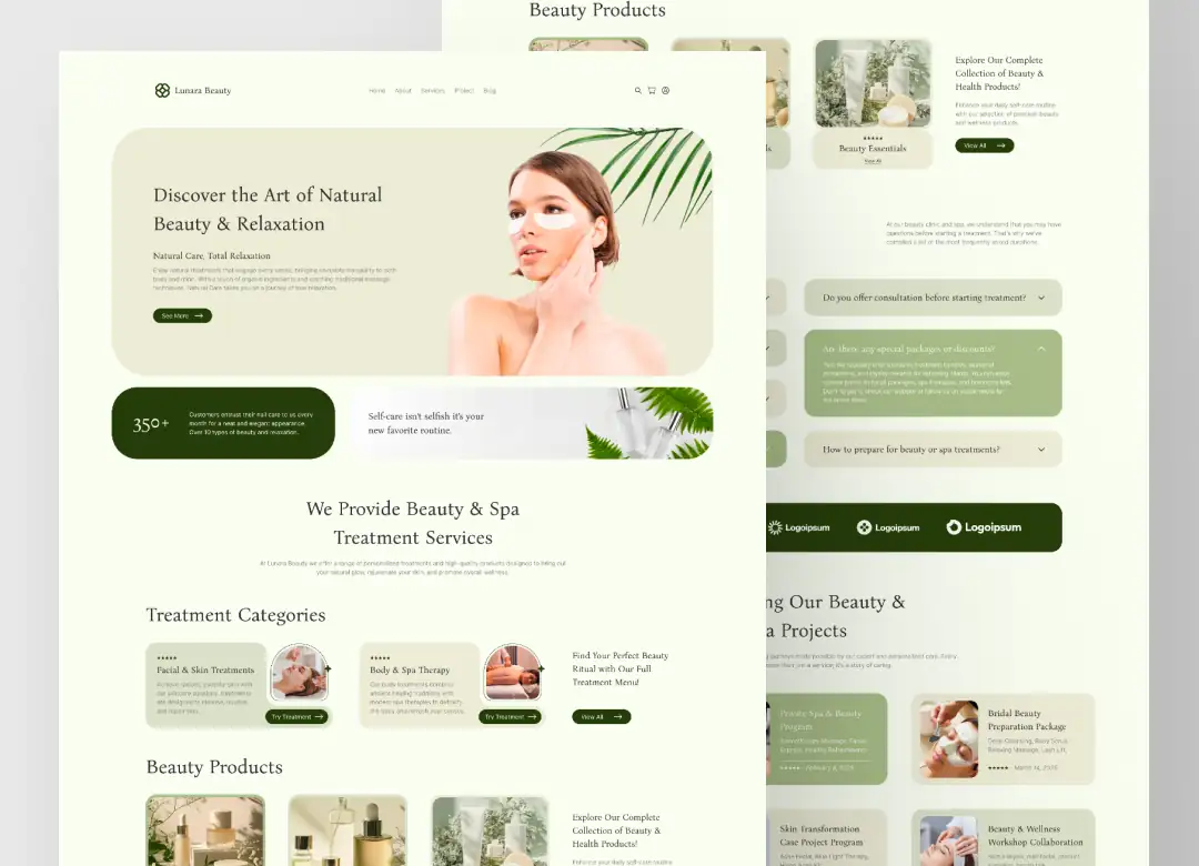 Lumara Beauty — Natural Website Design